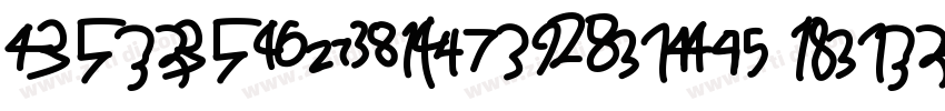 DigitalNumbers Regul字体转换